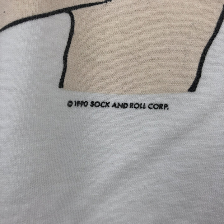 90'S Animal Pattern Pig Pattern Animal T-Shirt Men's XL equivalent Vintage unclear white type Vintage Second Hand