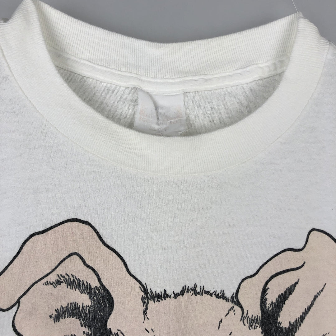 90'S Animal Pattern Pig Pattern Animal T-Shirt Men's XL equivalent Vintage unclear white type Vintage Second Hand