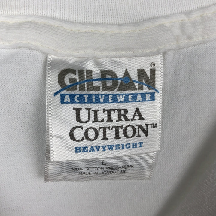Gildan German Shepherd Dog Animal T-Shirt (Men's Size L) cotton white type Vintage Second Hand