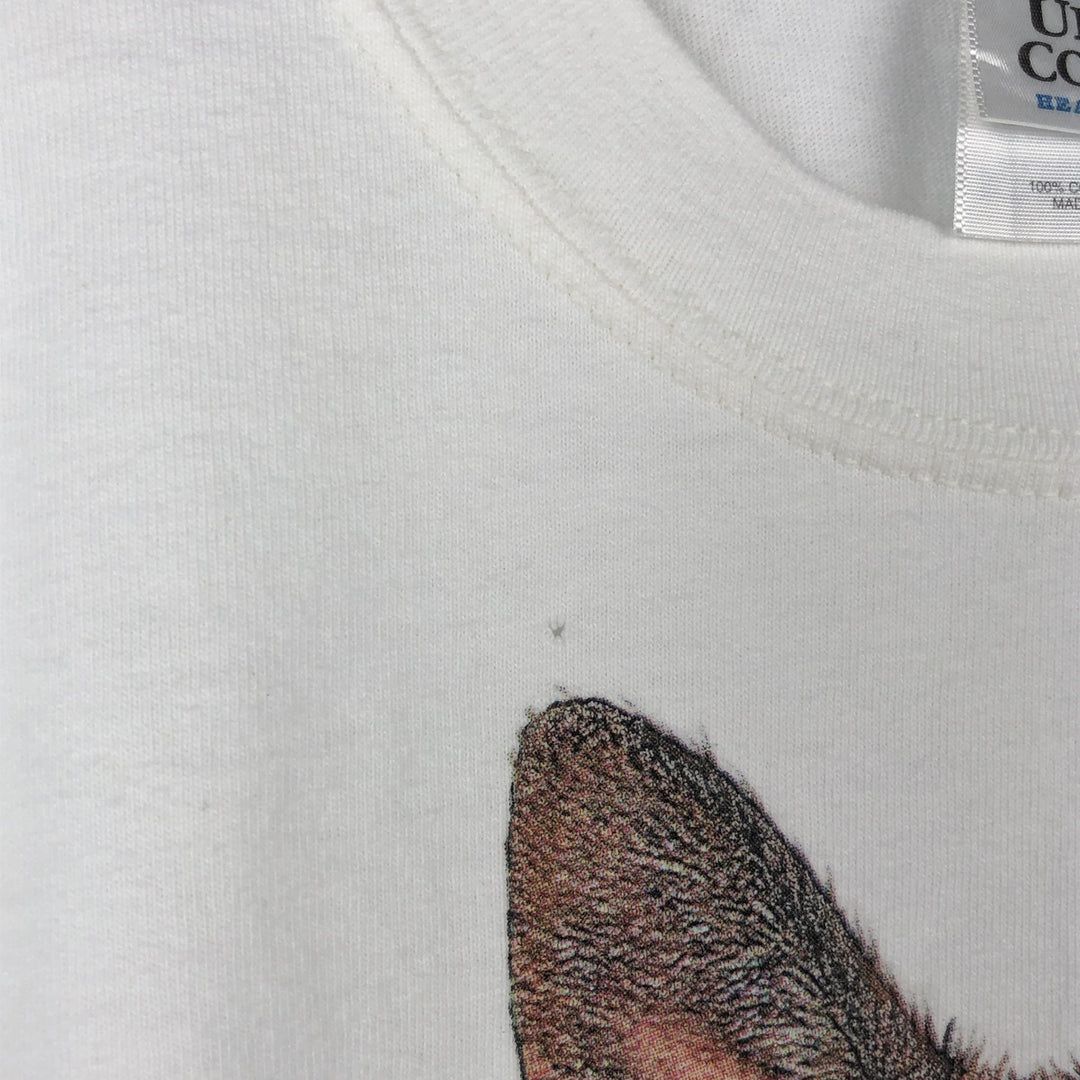 Gildan German Shepherd Dog Animal T-Shirt (Men's Size L) cotton white type Vintage Second Hand