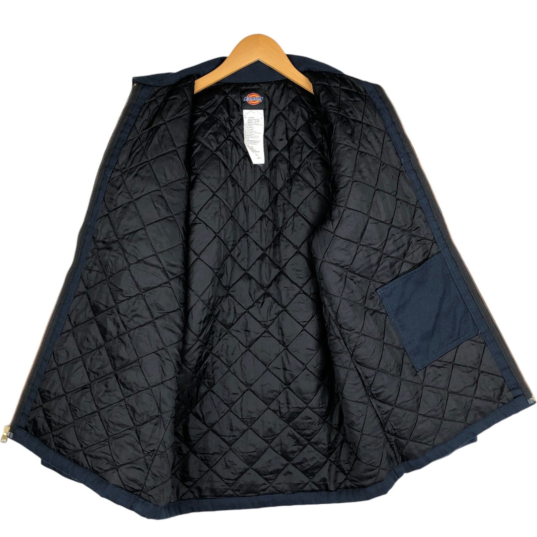 Dickies padded work jacket, men's size M polyester navy blue type Vintage Second Hand