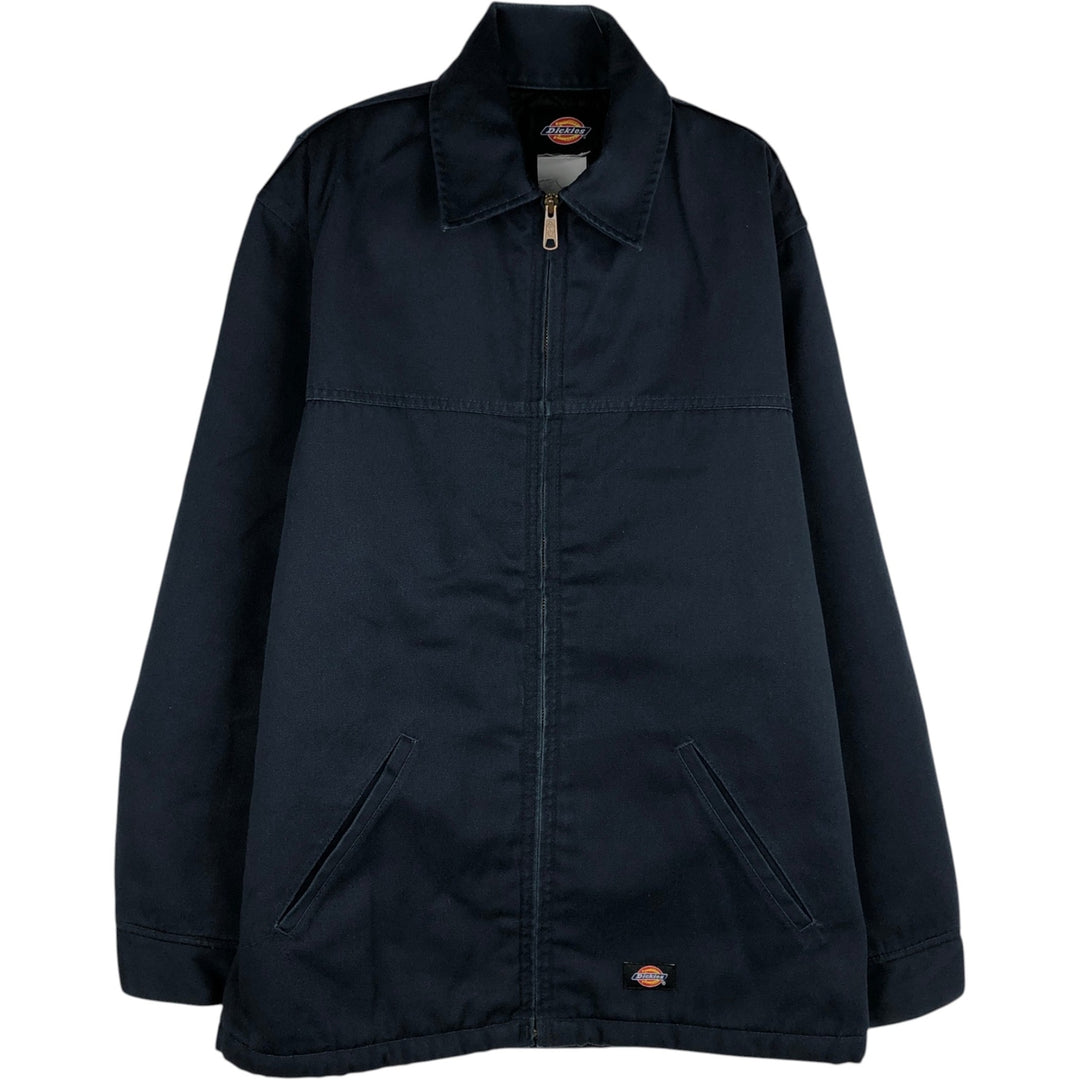 Dickies padded work jacket, men's size L unclear navy blue type Vintage Second Hand
