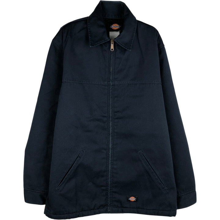 Dickies padded work jacket, men's size L unclear navy blue type Vintage Second Hand