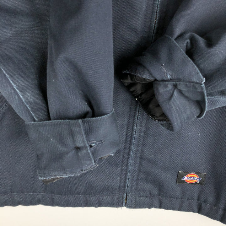 Dickies padded work jacket, men's size L unclear navy blue type Vintage Second Hand