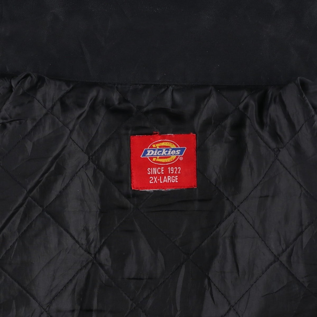 Dickies padded work jacket, men's size XXL polyester black type Vintage Second Hand