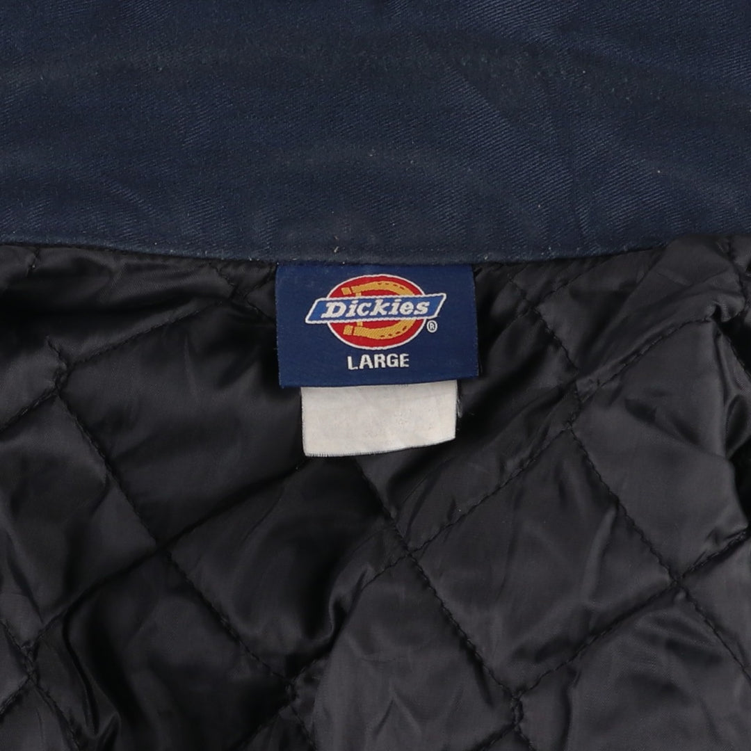 Dickies padded work jacket, men's size L unclear navy blue type Vintage Second Hand