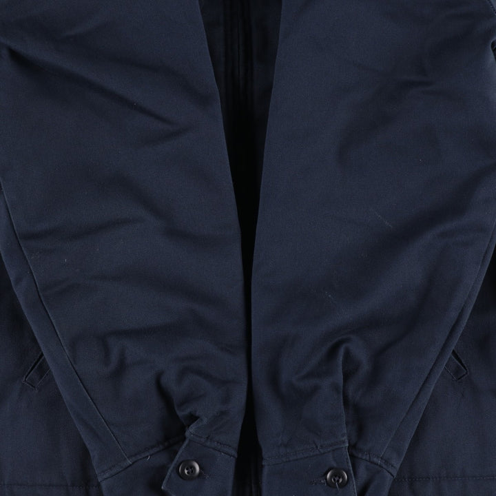 Dickies padded work jacket, men's size L unclear navy blue type Vintage Second Hand