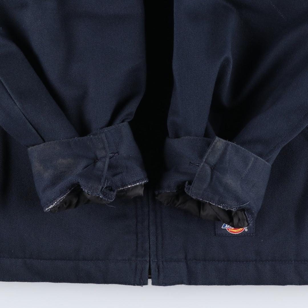Dickies padded work jacket, men's size L unclear navy blue type Vintage Second Hand