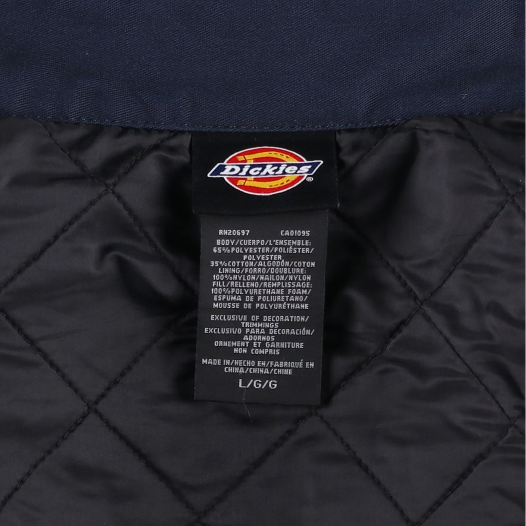 Dickies Padded Eisenhower Jacket Work Jacket Men's Size L polyester navy blue type Vintage Second Hand