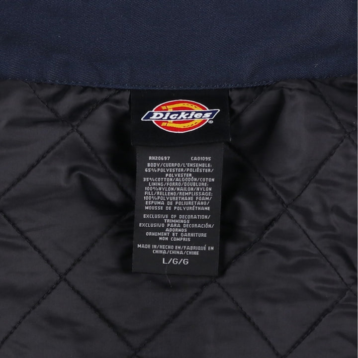 Dickies Padded Eisenhower Jacket Work Jacket Men's Size L polyester navy blue type Vintage Second Hand