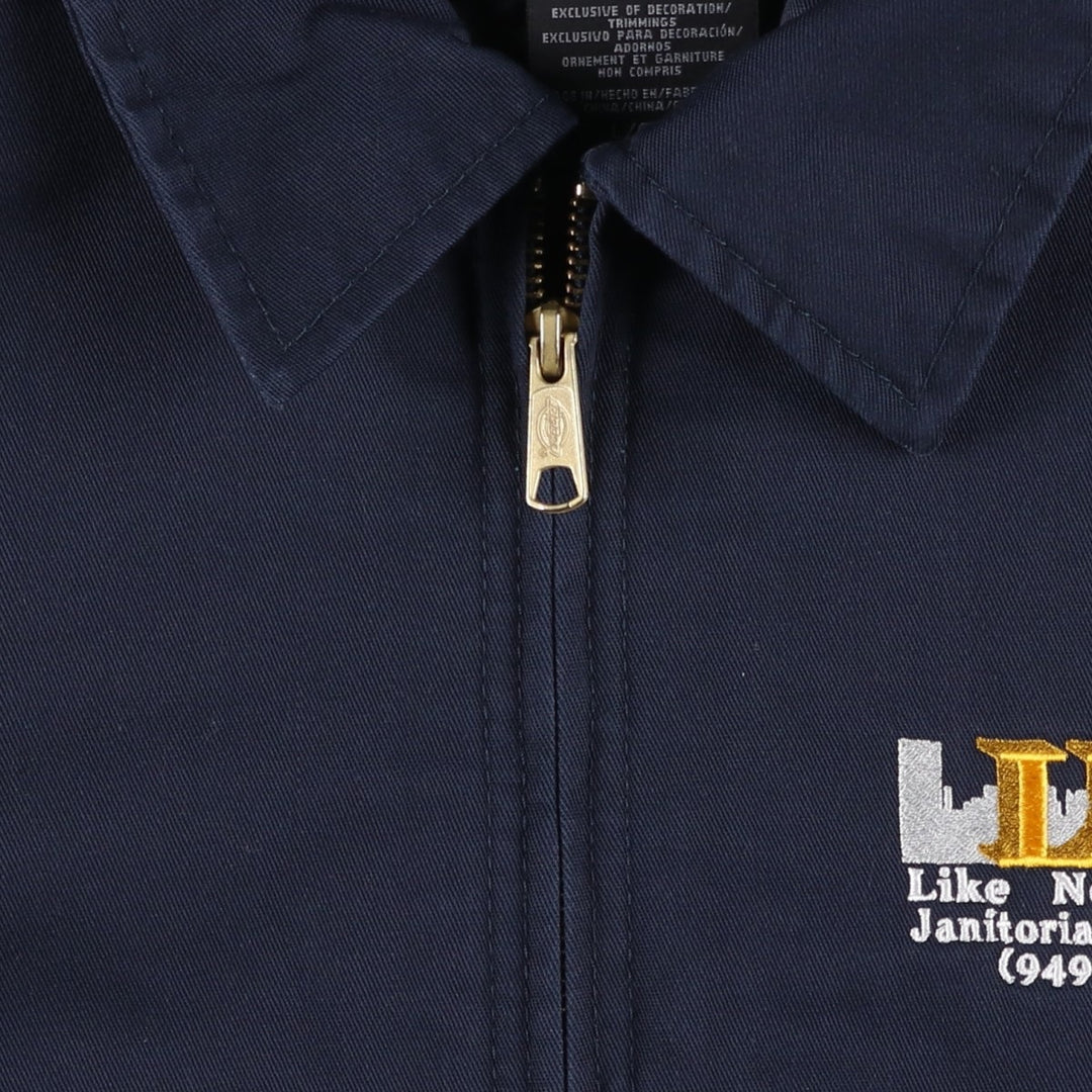 Dickies Padded Eisenhower Jacket Work Jacket Men's Size L polyester navy blue type Vintage Second Hand