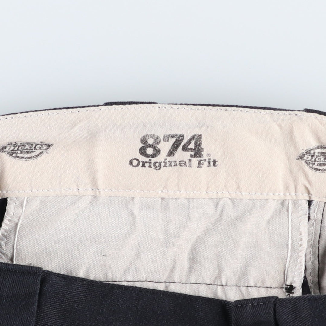 Dickies 874 Original Fit Work Pants, Men's, Size W34 polyester black type Vintage Second Hand