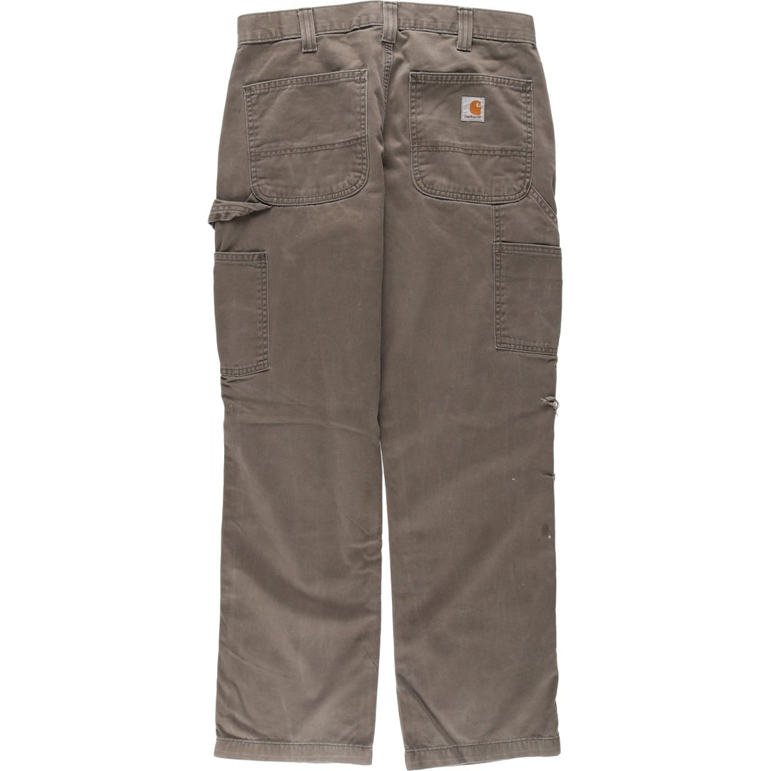Carhartt Relaxed Fit Painter Pants, Men's, Size W33 (approx.) cotton Khaki type Vintage Second Hand