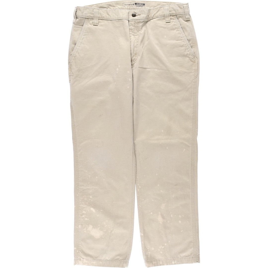 Carhartt Relaxed Fit Work Pants, Men's, Size 37 cotton Beige type Vintage Second Hand
