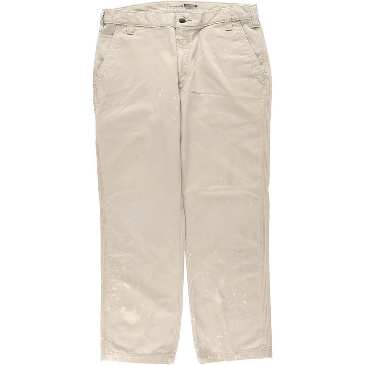 Carhartt Relaxed Fit Work Pants, Men's, Size 37 cotton Beige type Vintage Second Hand