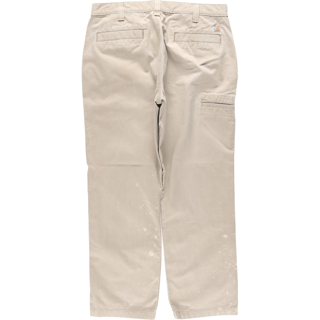 Carhartt Relaxed Fit Work Pants, Men's, Size 37 cotton Beige type Vintage Second Hand