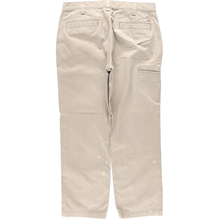 Carhartt Relaxed Fit Work Pants, Men's, Size 37 cotton Beige type Vintage Second Hand