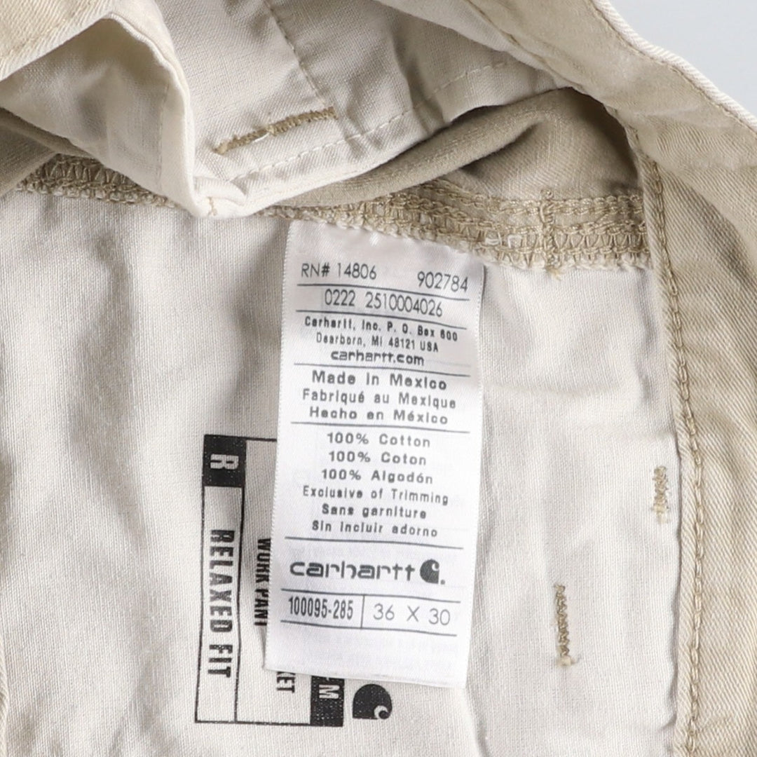 Carhartt Relaxed Fit Work Pants, Men's, Size 37 cotton Beige type Vintage Second Hand