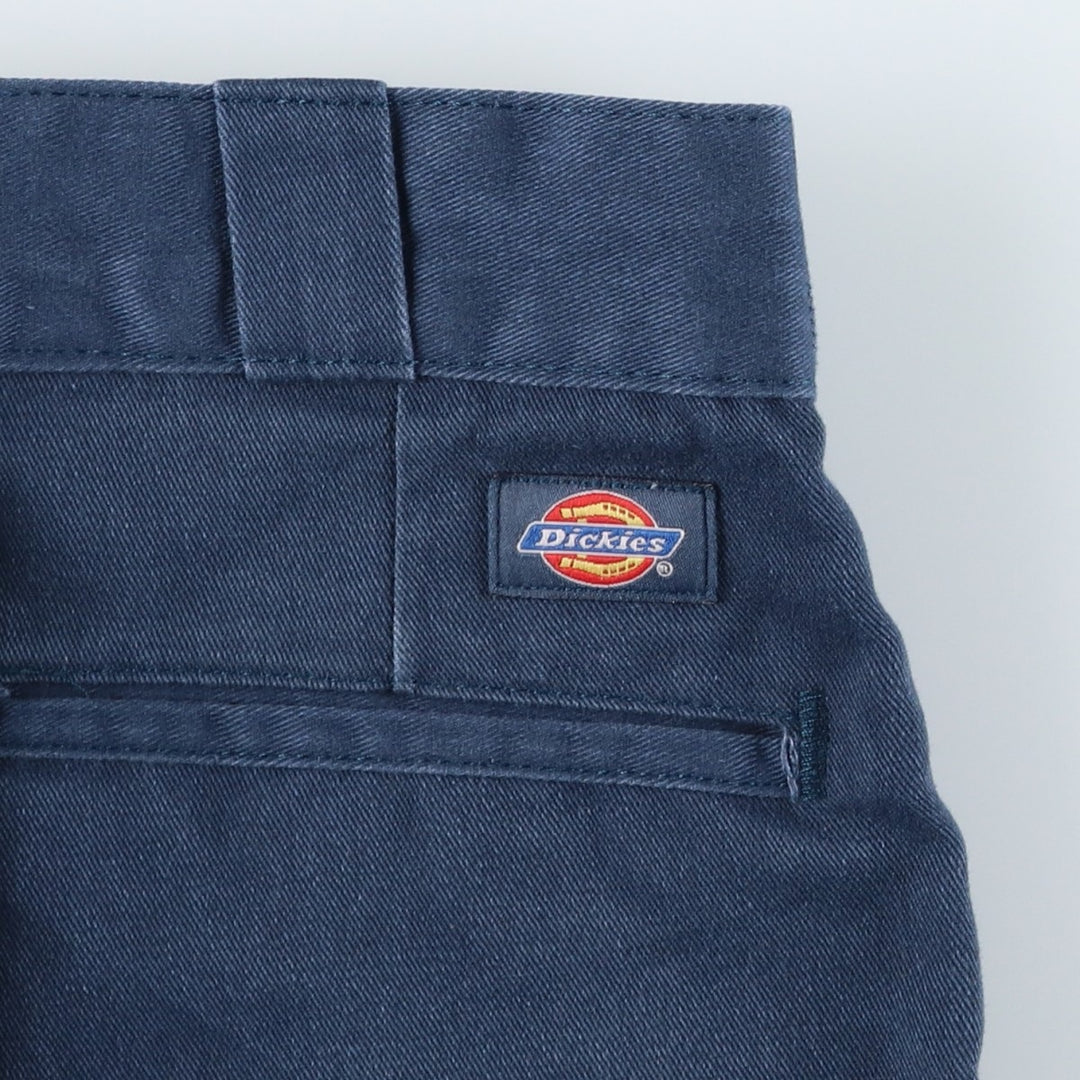 Dickies Work Pants Men's W34 polyester navy blue type Vintage Second Hand
