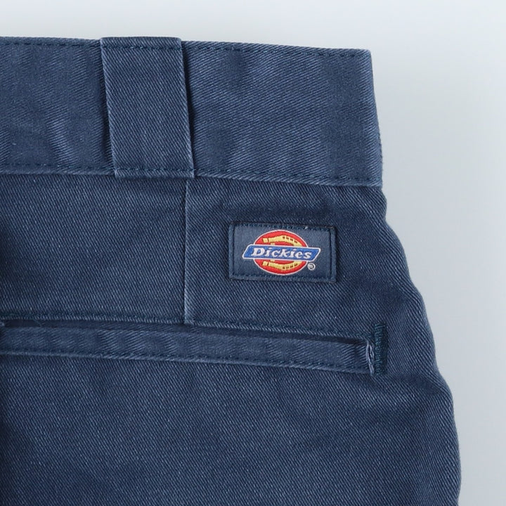 Dickies Work Pants Men's W34 polyester navy blue type Vintage Second Hand