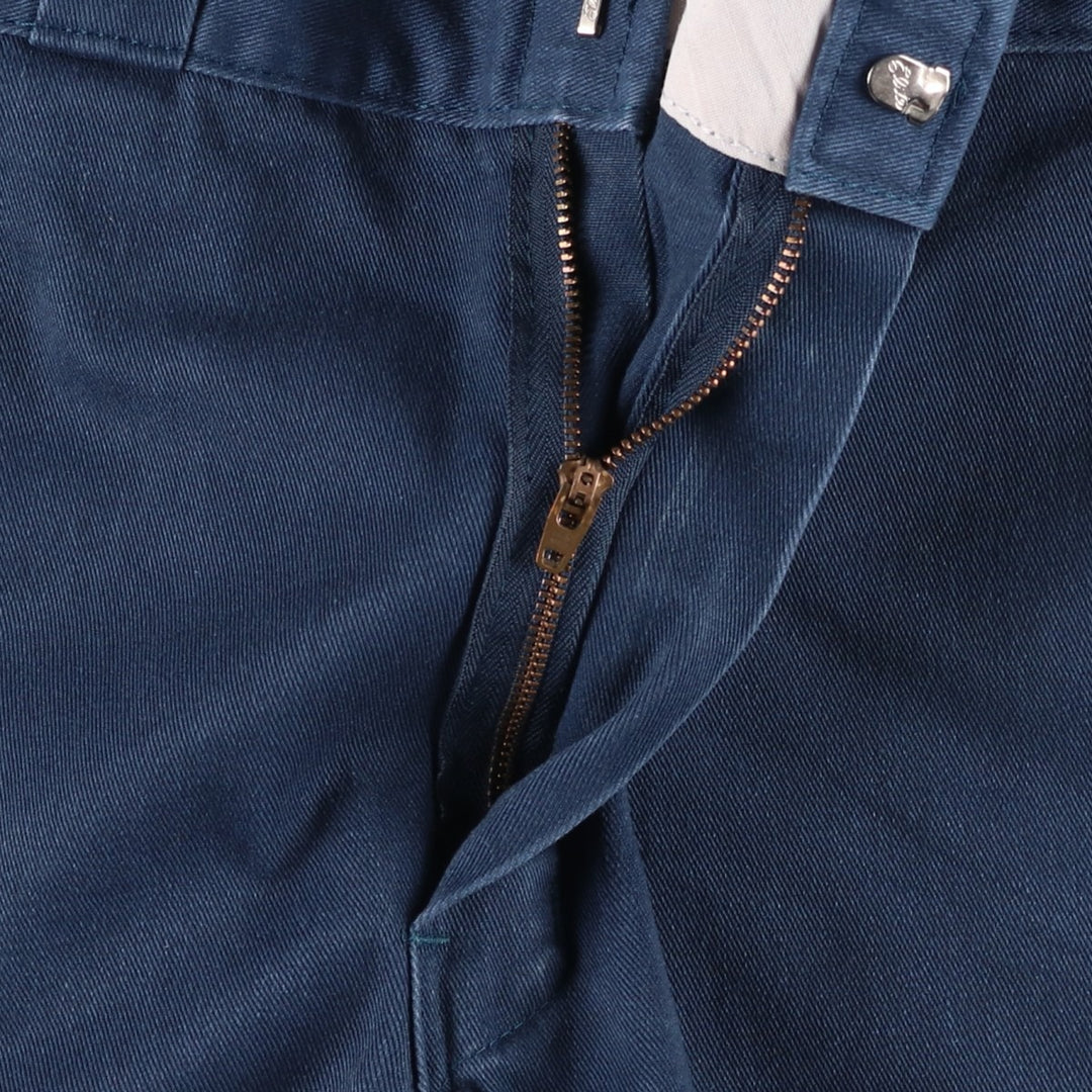 Dickies Work Pants Men's W34 polyester navy blue type Vintage Second Hand