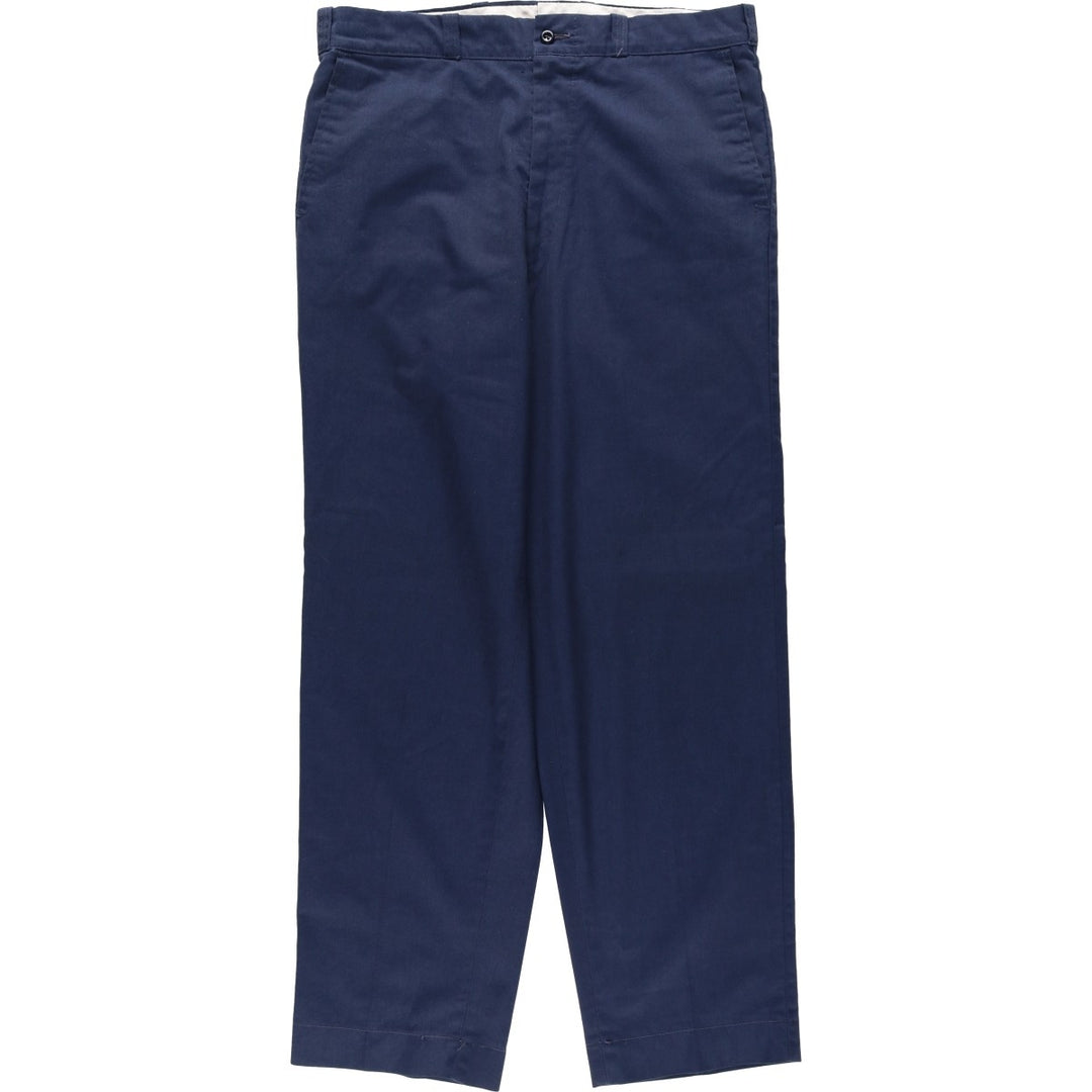 70s-80'S Sears Prema-Prest Work Pants, Men's Size W34 (approx.), Vintage unclear navy blue type Vintage Second Hand