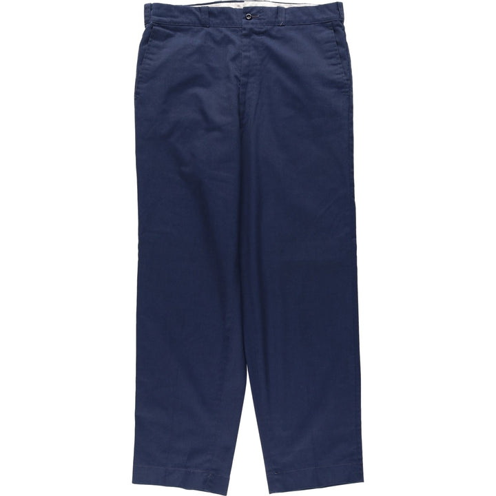 70s-80'S Sears Prema-Prest Work Pants, Men's Size W34 (approx.), Vintage unclear navy blue type Vintage Second Hand