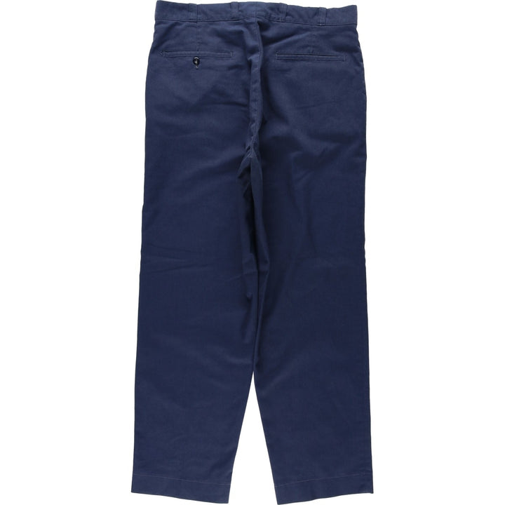 70s-80'S Sears Prema-Prest Work Pants, Men's Size W34 (approx.), Vintage unclear navy blue type Vintage Second Hand