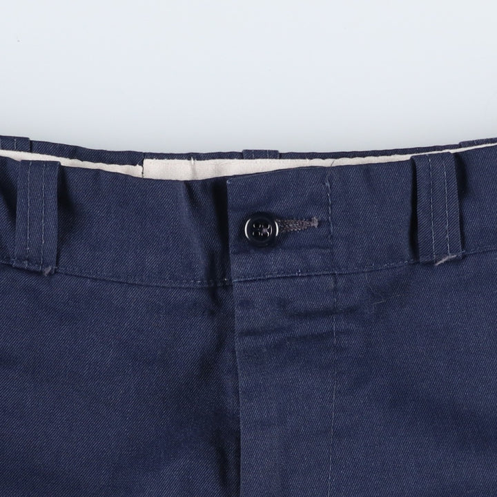 70s-80'S Sears Prema-Prest Work Pants, Men's Size W34 (approx.), Vintage unclear navy blue type Vintage Second Hand