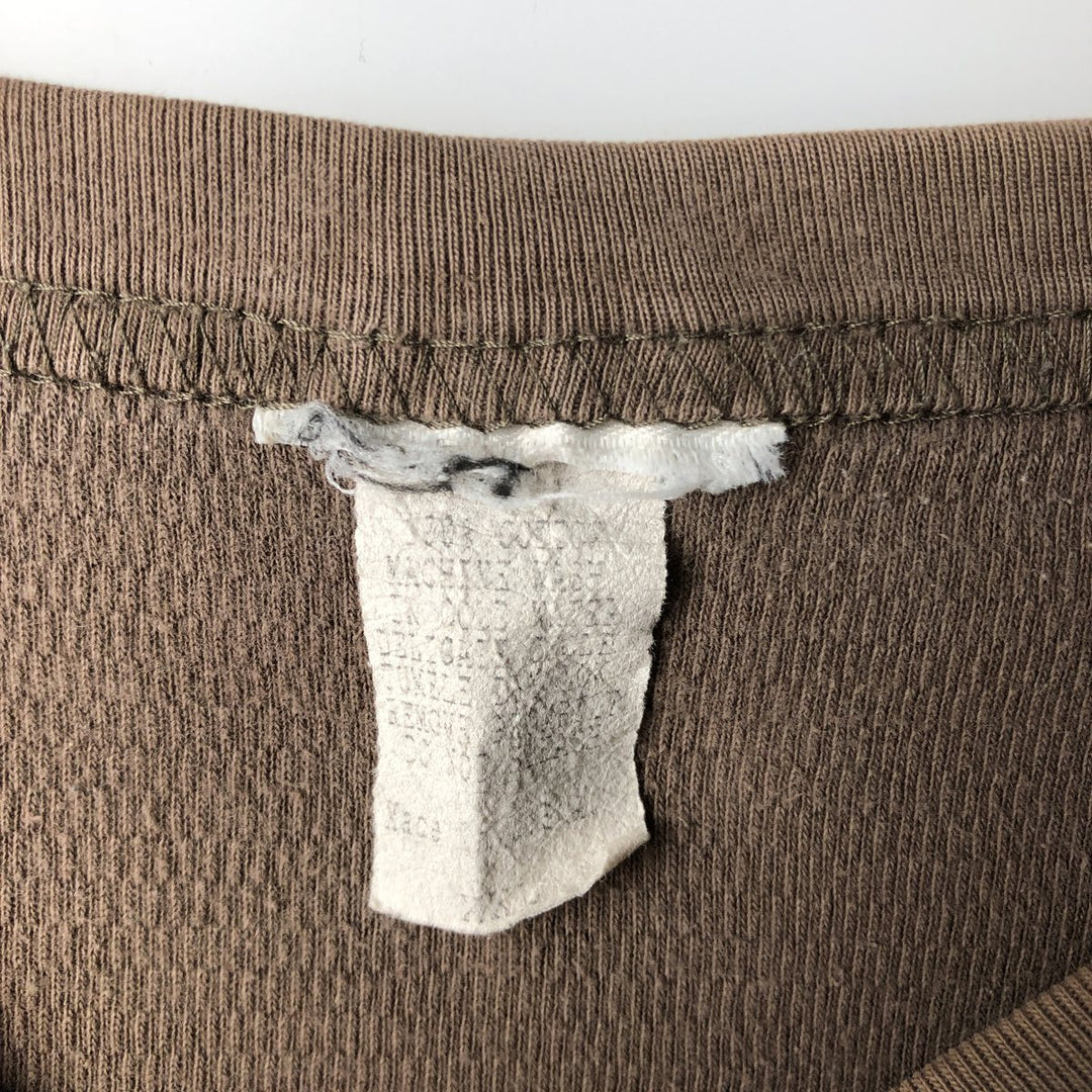 Harley-Davidson Thermal Long-Sleeve T-Shirt, Honeycomb Pattern, Made in USA, Men's Size XXL (approx.) cotton Beige type Vintage Second Hand