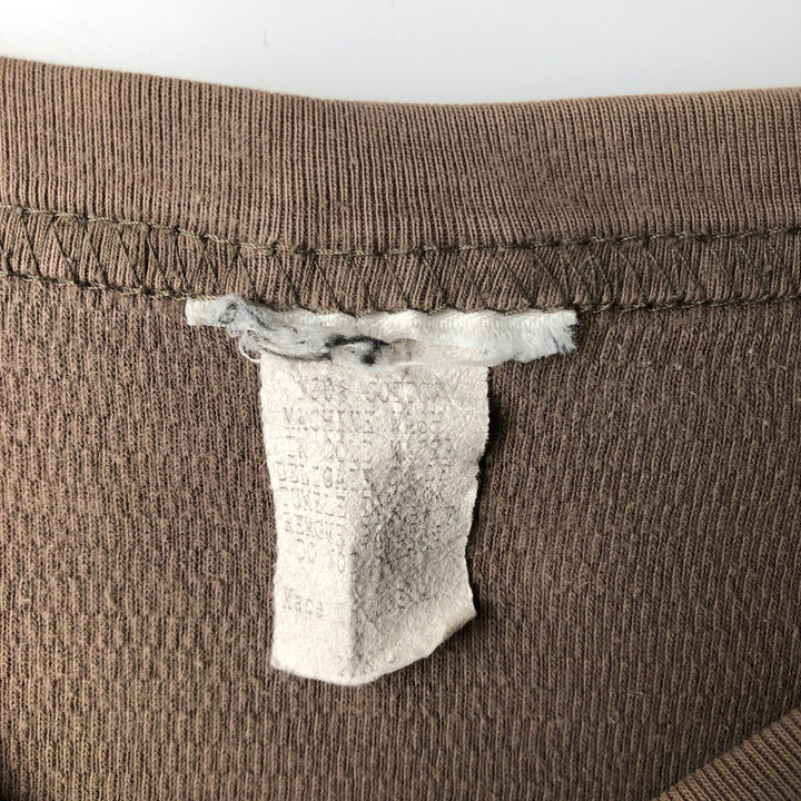 Harley-Davidson Thermal Long-Sleeve T-Shirt, Honeycomb Pattern, Made in USA, Men's Size XXL (approx.) cotton Beige type Vintage Second Hand