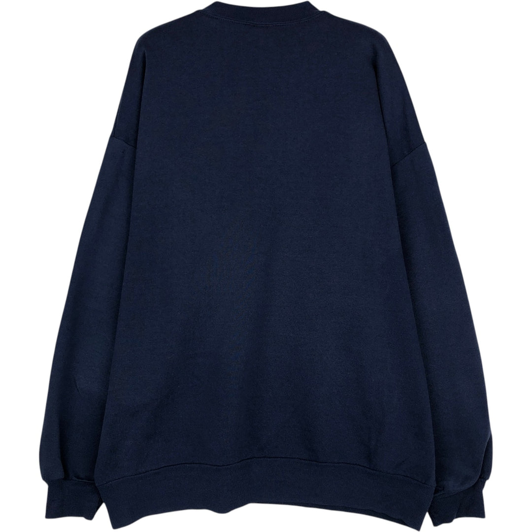 80s-90'S Jerzees Plain Blank Sweatshirt Trainer Made in USA Men's XL Vintage cotton navy blue type Vintage Second Hand