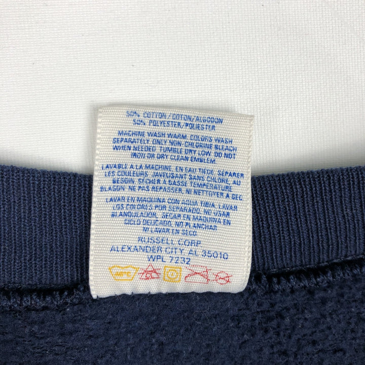80s-90'S Jerzees Plain Blank Sweatshirt Trainer Made in USA Men's XL Vintage cotton navy blue type Vintage Second Hand