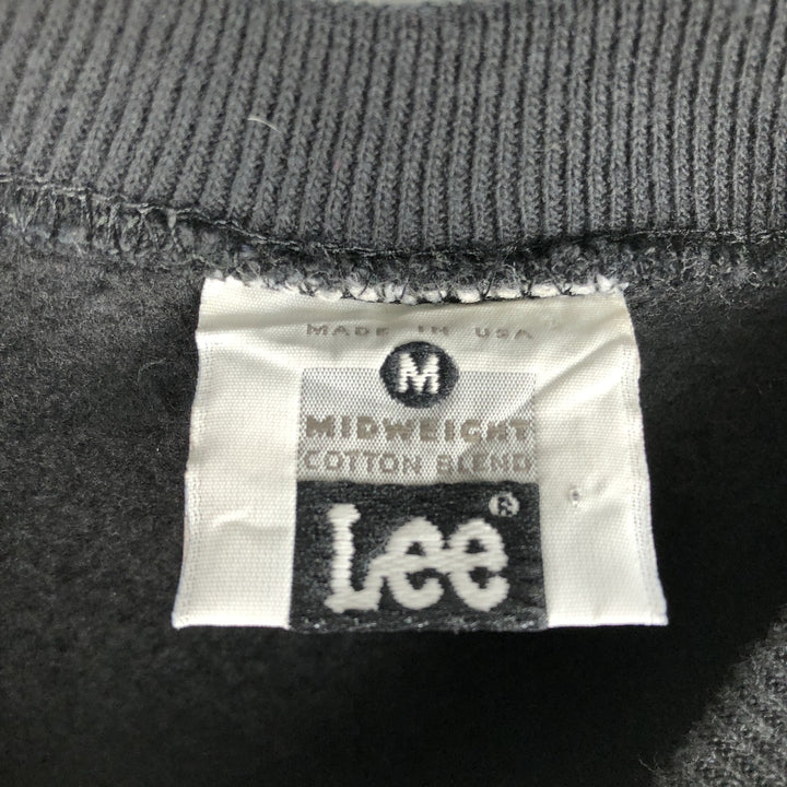 90'S Lee MIDWEIGHT Plain Blank Sweatshirt, Made in USA, Men's Size M (Equivalent), Vintage cotton black type Vintage Second Hand