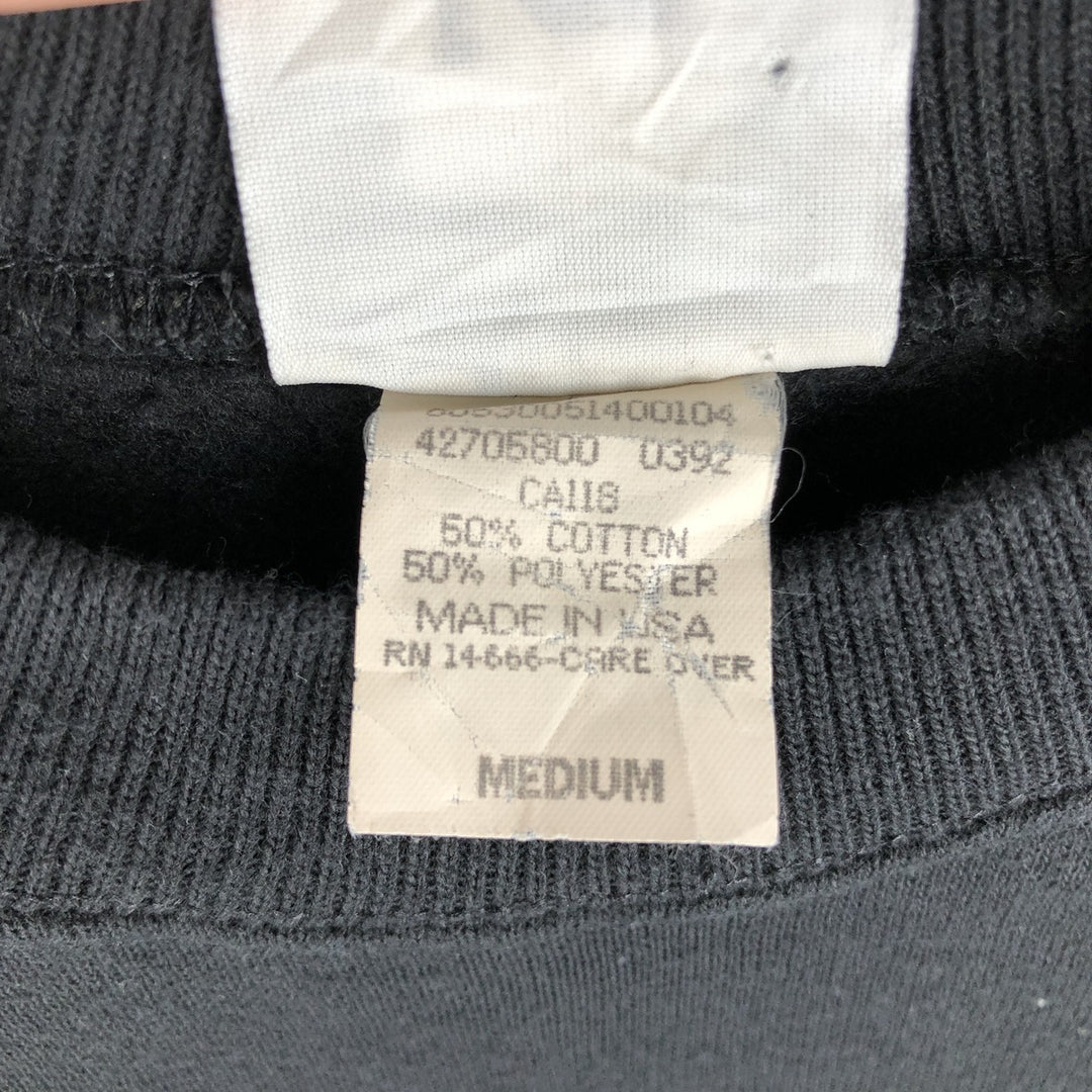 90'S Lee MIDWEIGHT Plain Blank Sweatshirt, Made in USA, Men's Size M (Equivalent), Vintage cotton black type Vintage Second Hand