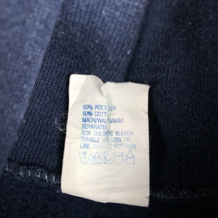 80'S Discus Athletic Plain Blank Sweatshirt Hoodie, Made in USA, Men's XL equivalent, Vintage cotton navy blue type Vintage Second Hand