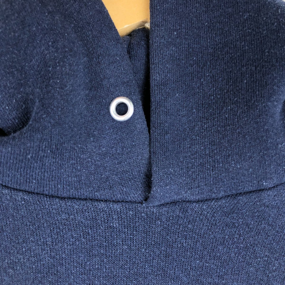 80'S Discus Athletic Plain Blank Sweatshirt Hoodie, Made in USA, Men's XL equivalent, Vintage cotton navy blue type Vintage Second Hand