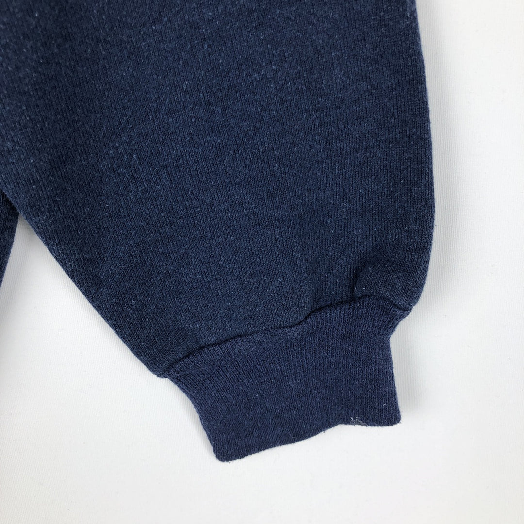 80'S Discus Athletic Plain Blank Sweatshirt Hoodie, Made in USA, Men's XL equivalent, Vintage cotton navy blue type Vintage Second Hand