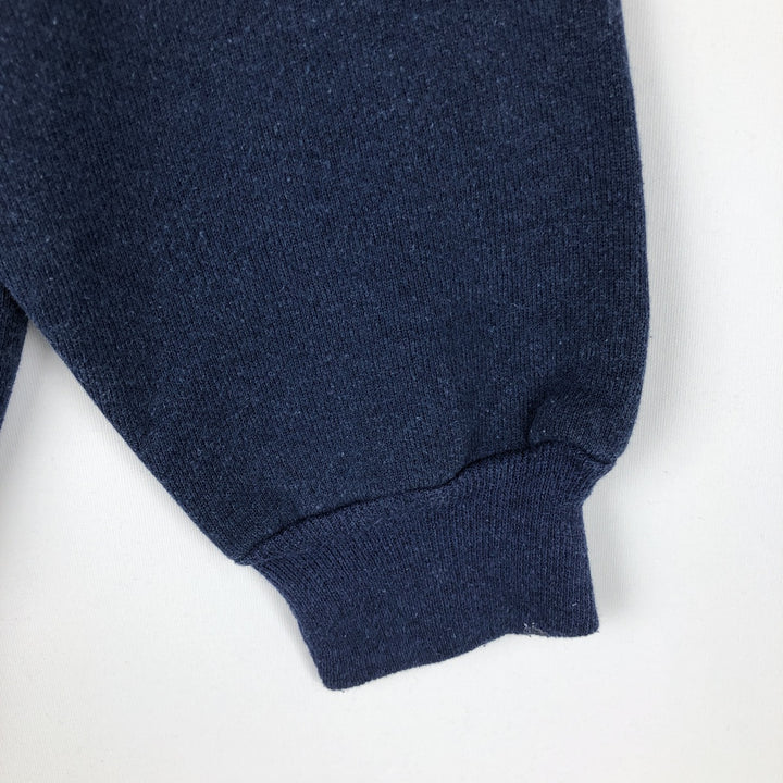 80'S Discus Athletic Plain Blank Sweatshirt Hoodie, Made in USA, Men's XL equivalent, Vintage cotton navy blue type Vintage Second Hand