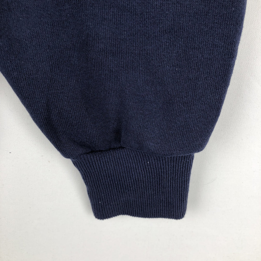 90'S Hanes plain blank sweatshirt, made in USA, men's XL size, vintage cotton navy blue type Vintage Second Hand