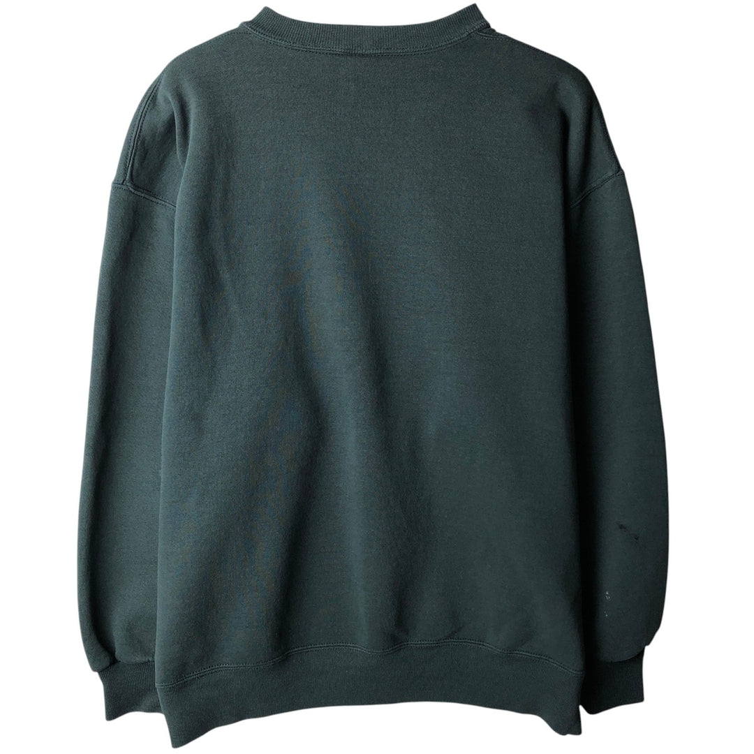 90'S Russell plain blank sweatshirt, sweatshirt, made in USA, men's size L, vintage cotton dark green Vintage Second Hand