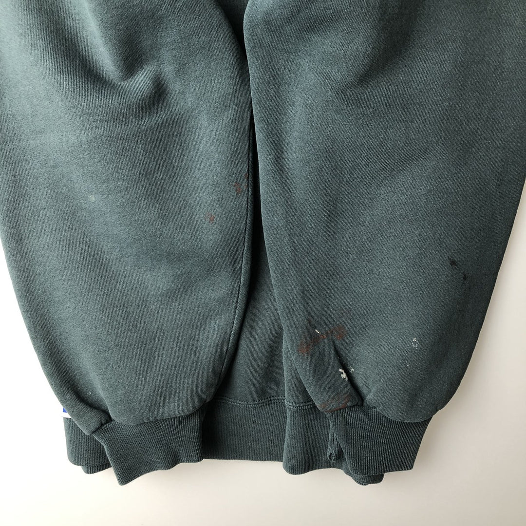 90'S Russell plain blank sweatshirt, sweatshirt, made in USA, men's size L, vintage cotton dark green Vintage Second Hand