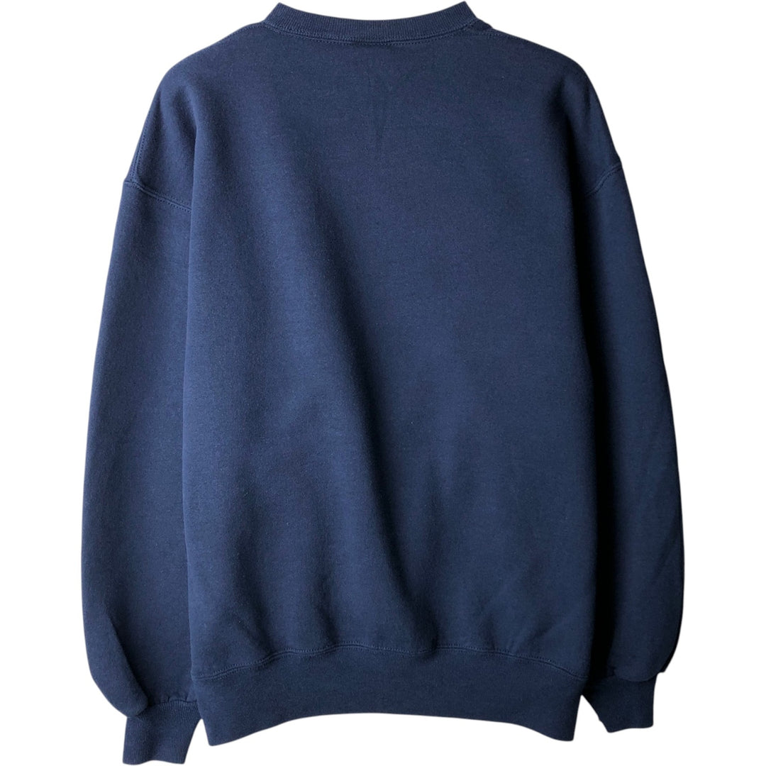 90'S Russell plain blank sweatshirt, sweatshirt, made in USA, men's size L, vintage cotton Navy blue Vintage Second Hand