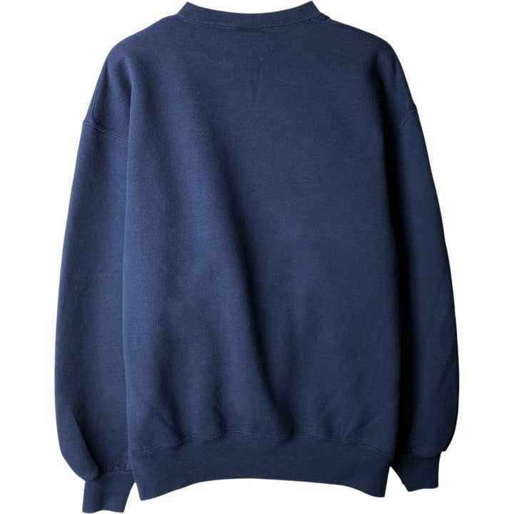 90'S Russell plain blank sweatshirt, sweatshirt, made in USA, men's size L, vintage cotton Navy blue Vintage Second Hand