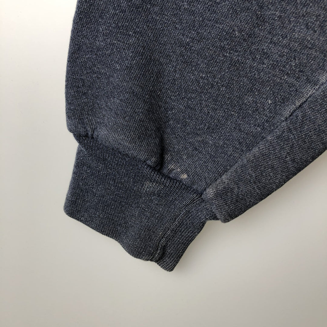 90'S Russell plain blank sweatshirt, men's M size, vintage polyester navy blue type Vintage Second Hand