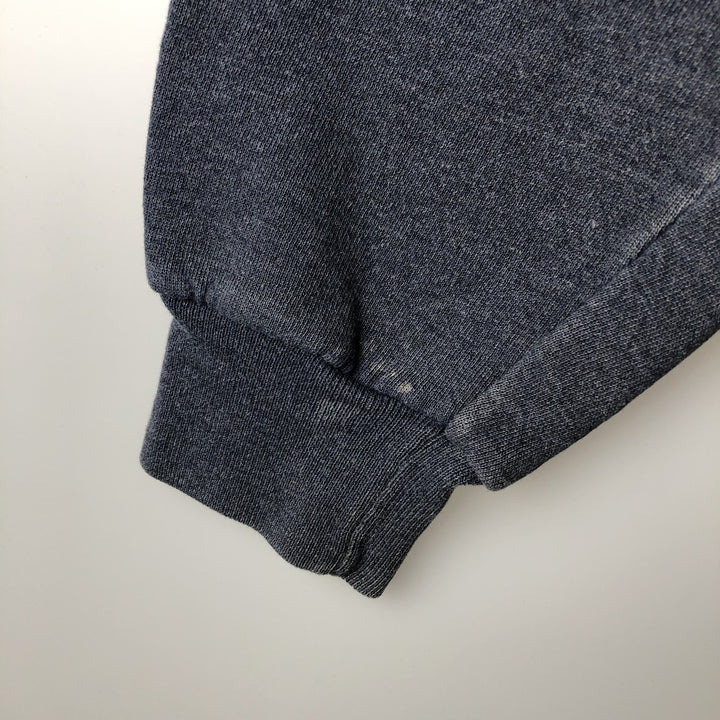90'S Russell plain blank sweatshirt, men's M size, vintage polyester navy blue type Vintage Second Hand