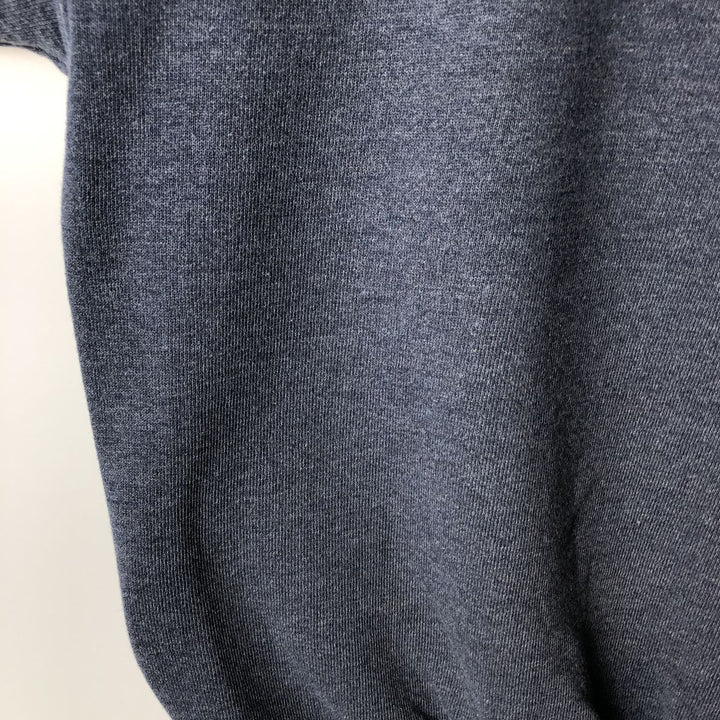 90'S Russell plain blank sweatshirt, men's M size, vintage polyester navy blue type Vintage Second Hand