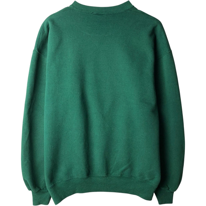 90'S Russell plain blank sweatshirt, sweatshirt, made in USA, men's XL size, vintage cotton Green type dark green Vintage Second Hand
