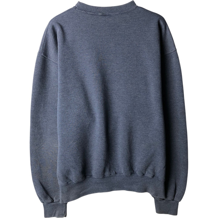 90'S Russell Athletic Plain Blank Sweatshirt, Men's Size L (Equivalent), Vintage polyester navy blue type Vintage Second Hand