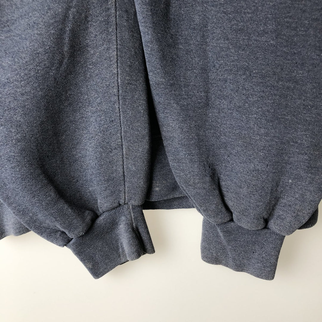90'S Russell Athletic Plain Blank Sweatshirt, Men's Size L (Equivalent), Vintage polyester navy blue type Vintage Second Hand